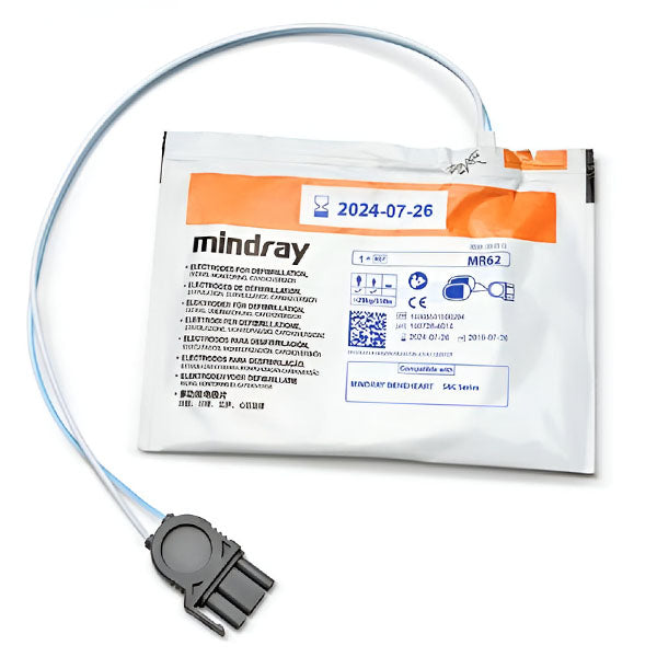 Parches electrodos para desfibrilador tamaño adulto/pediátrico modelo MR62