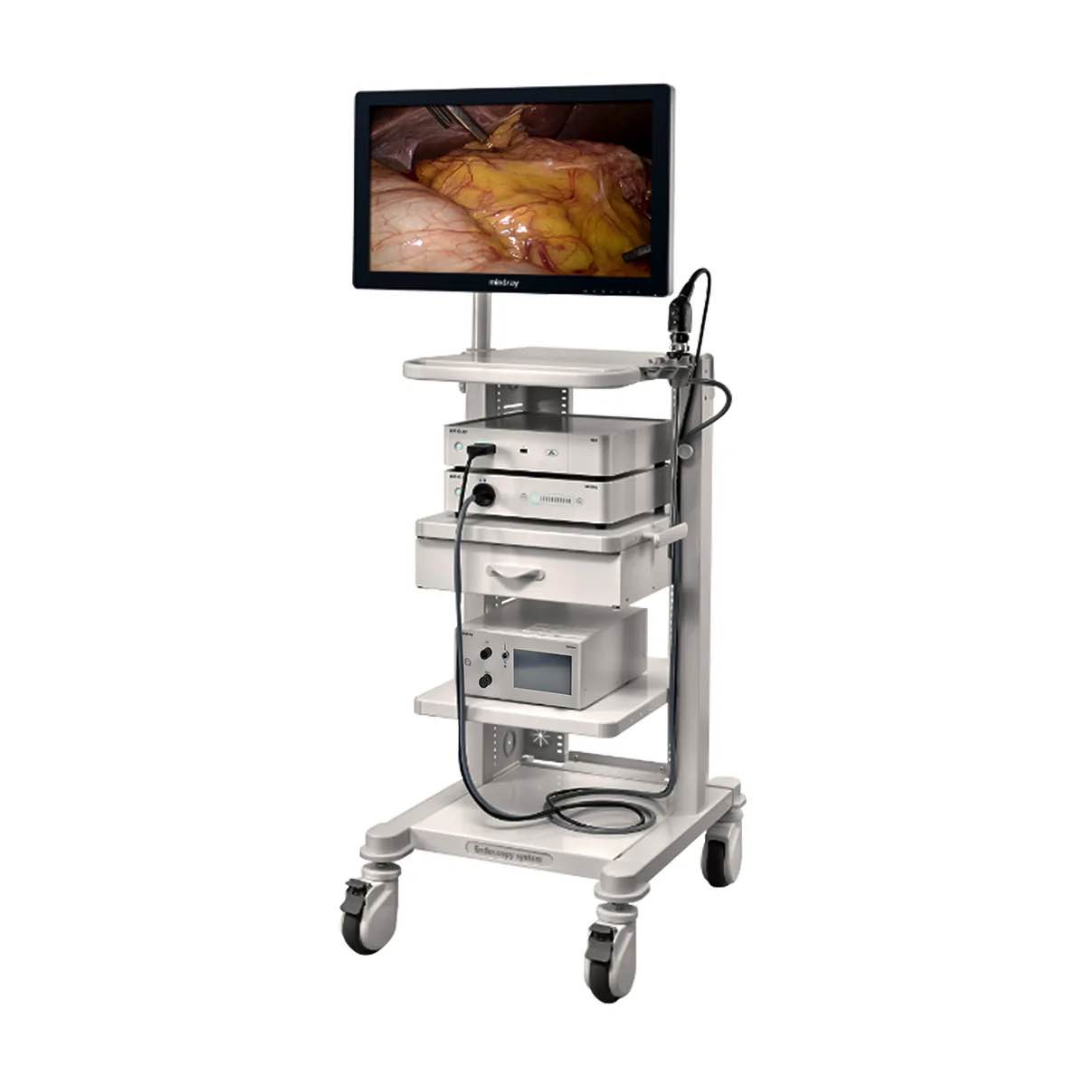Torre para laparoscopia Full HD Beracah Medica con monitor de 27 pulgadas y función de grabación incorporada