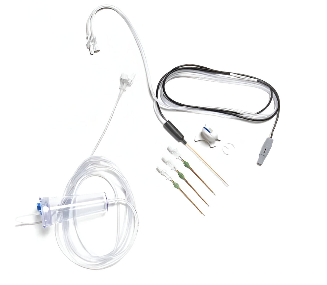 Kit de rodilla para equipo de radiofrecuencia COOLIEF de Beracah Medica, accesorios y refacciones para tratamiento médico.