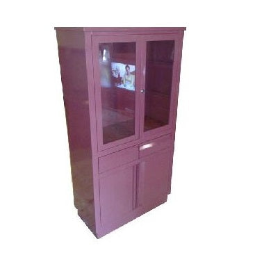 Vitrina doble Beracah Medica modelo Hamilton esmaltada con puertas de vidrio y estructura blanca para exhibición y almacenamiento.