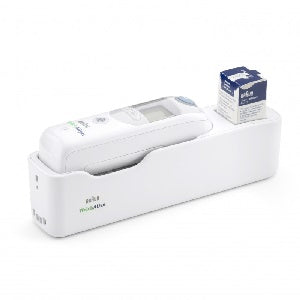 Termómetro electrónico Braun PRO 6000 MSI de Beracah Médica, muestra la pantalla digital con lectura de temperatura en pantalla.