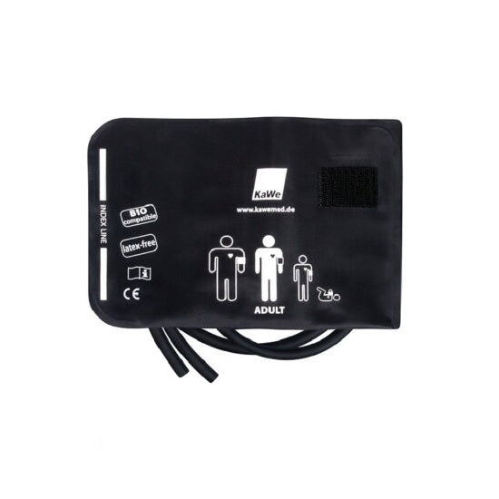 Brazalete biocompatible adulto grande negro para tensiómetro A2 y A2+ de la marca Beracah Medica, accesorio de medición.