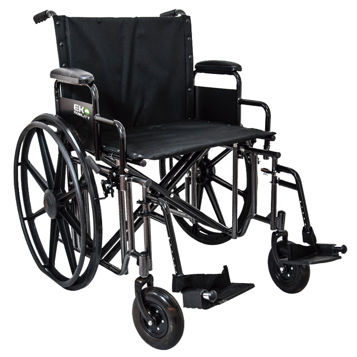Silla de ruedas bariátrica MSI de 20 pulgadas en color plata con acabado en vena plata, diseñada para mayor comodidad y soporte