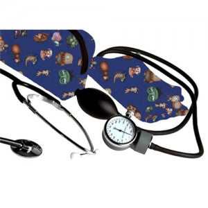 Kit de baumanómetro pediátrico y estetoscopio simple Beracah Medica con 3 brazaletes para medición de presión infantil