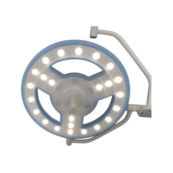Lámpara para quirófano sencilla Creled Hallowed 5700 de Beracah Médica, iluminación clínica para cirugías, techo y de alta precisión.