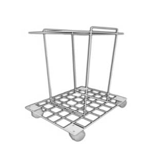Canastilla con ruedas para contenedor de punzocortantes PC-30