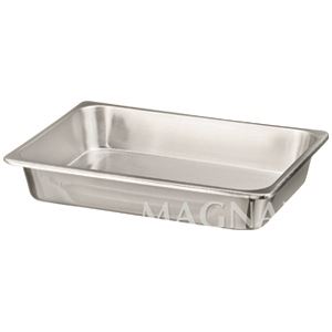 Charola profunda rectangular de 335 x 245 x 60 mm de la marca Beracah Medica, con superficie lisa y bordes elevados.