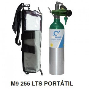 Equipo completo de oxígeno Beracah Medica de 255 litros, con regulador y accesorios, para uso médico.