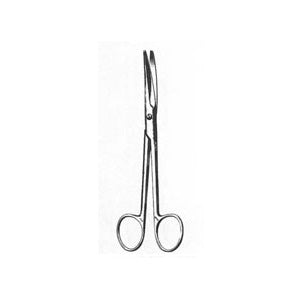 Tijeras Mayo de 14 cm marca Miltex, tijera curva de uso médico, herramienta de corte para procedimientos quirúrgicos.
