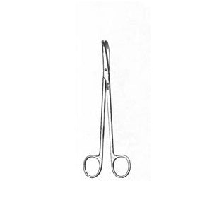 Tijeras Metzenbaum curvas de 7 pulgadas con punta chata, herramienta de corte profesional de Beracah Medica.