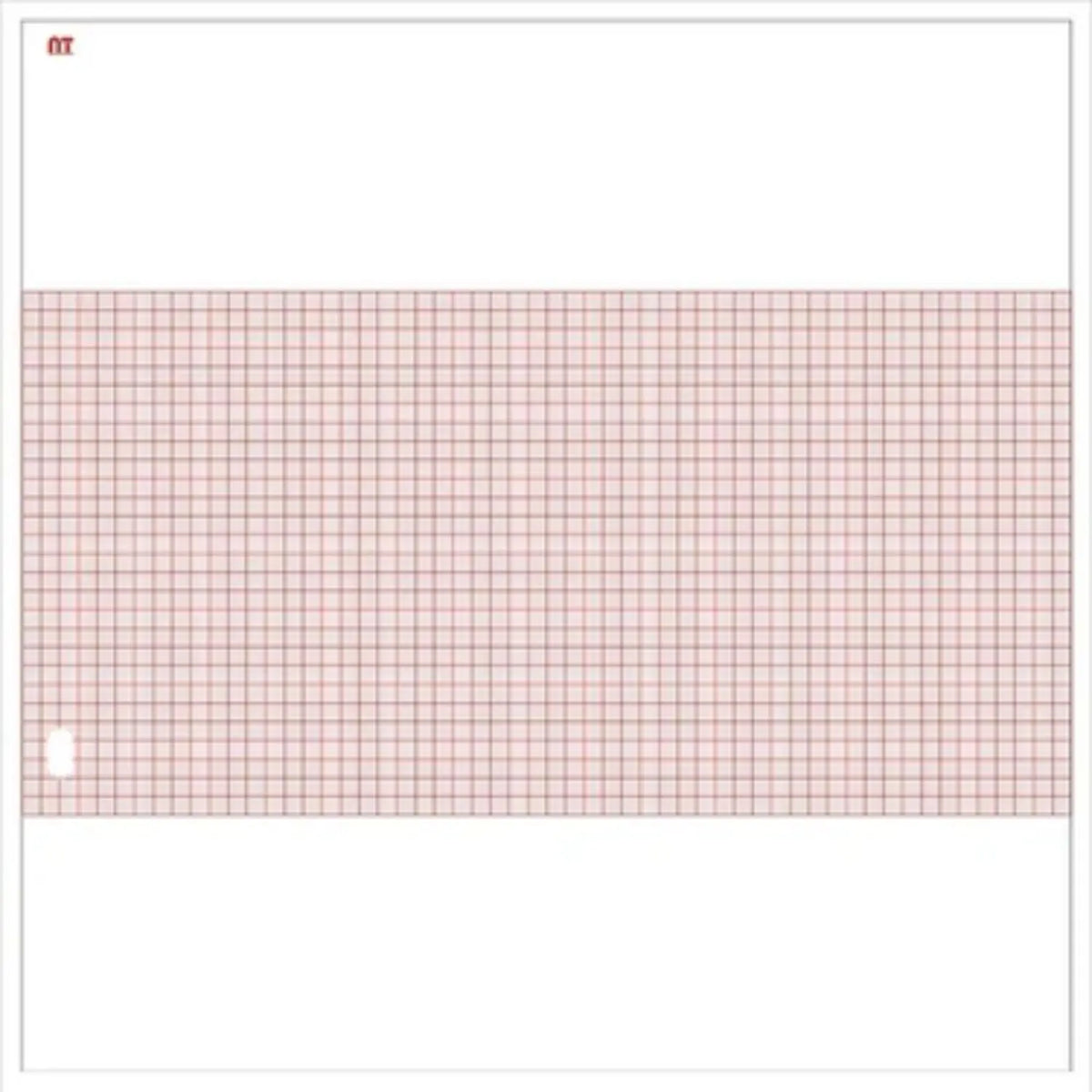 Papel para ECG de 3 canales Beracah Medica, 21.5 x 28 cm, 200 hojas en color rojo, caja con 10 paquetes