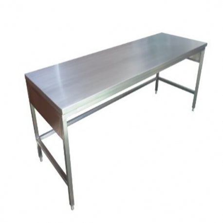 Mesa alta MSI de 150 cm con cubierta de acero inoxidable, medidas 150x70x90 cm, de la marca Beracah Medica.