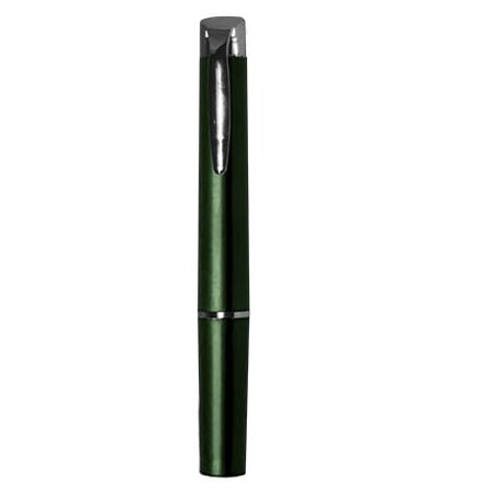 Lámpara de bolsillo para diagnóstico en color verde de la marca Beracah Médica, ideal para exploraciones médicas.