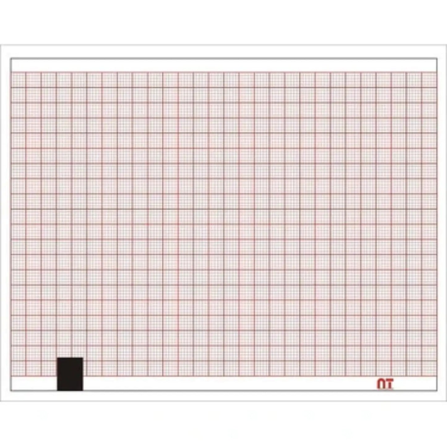 Papel para ECG en Z de 11 x 14cm x100 hojas, color rojo, paq.  c/10 paquetes
