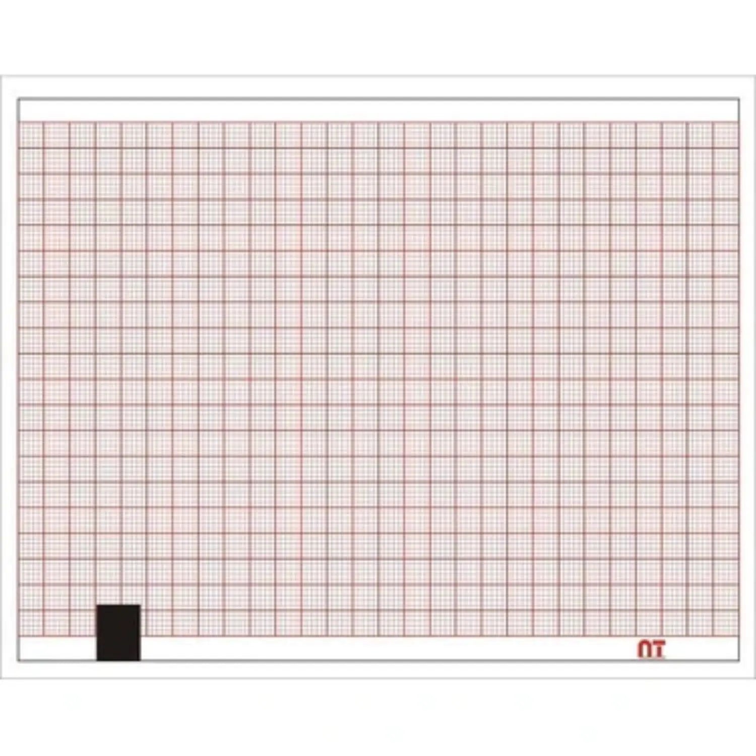 Papel para ECG en Z de 11 x 14cm x100 hojas, color rojo, paq.  c/10 paquetes