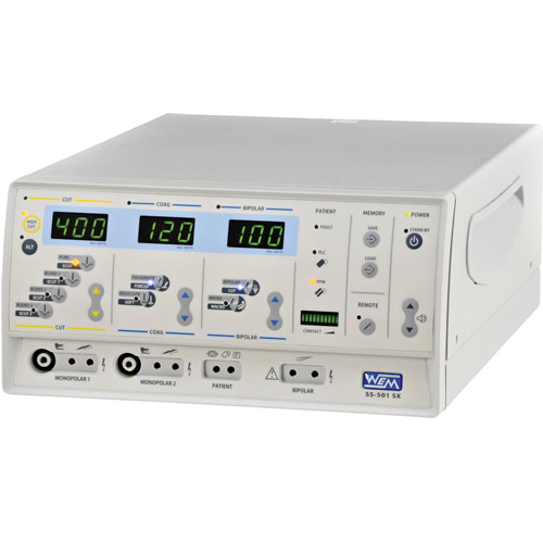 Unidad para electrocirugía Beracah Medica con asa diatermica de 400 Watts, modelo SS501SX, en imagen.