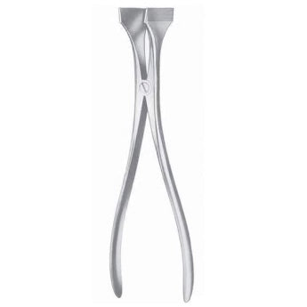 Pinza de 27 cm de la marca Henning para separar yeso, diseñada para facilitar el trabajo en procedimientos ortopédicos.