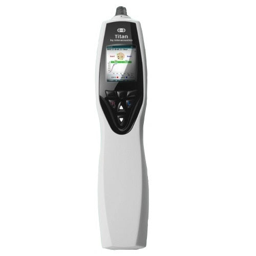 Módulo de extensión para altas frecuencias del impedanciómetro TITAN de Beracah Médica, en color gris con conectores.
