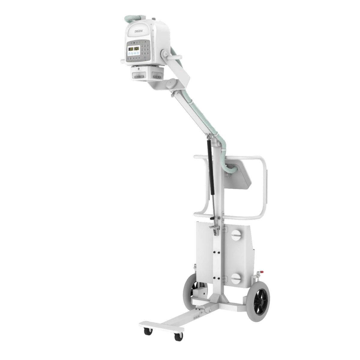 Equipo de rayos X móvil digital Beracah Medica Mod. JADE 40 con colimador y soporte móvil para radiología portátil
