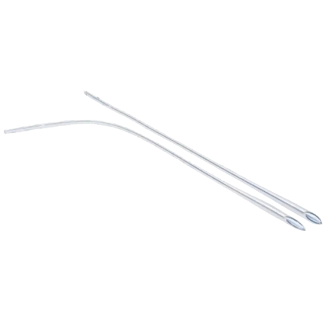 Catéter torácico recto de PVC termosensible radiopaco de 28 FR y 20 pulgadas, caja con 10 unidades, marca Beracah Medica.