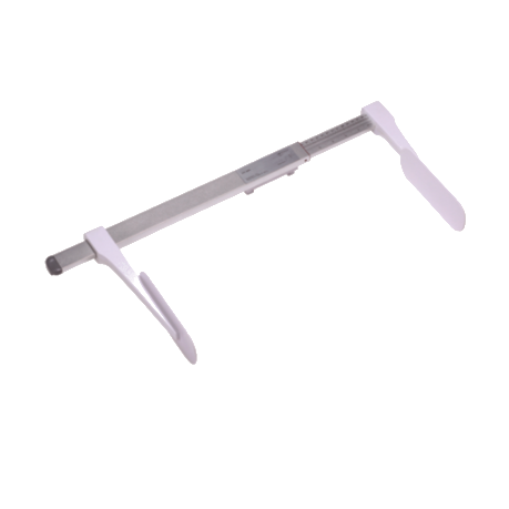 Infantómetro de aluminio Beracah Médica, mide de 35 a 80 cm, con escala y base estable, para medición precisa del crecimiento infantil.