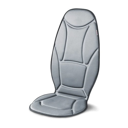 Almohada vibratoria de masaje SHIATSU para espalda de la marca Beracah Medica, con superficie acolchada y controles en el lateral.