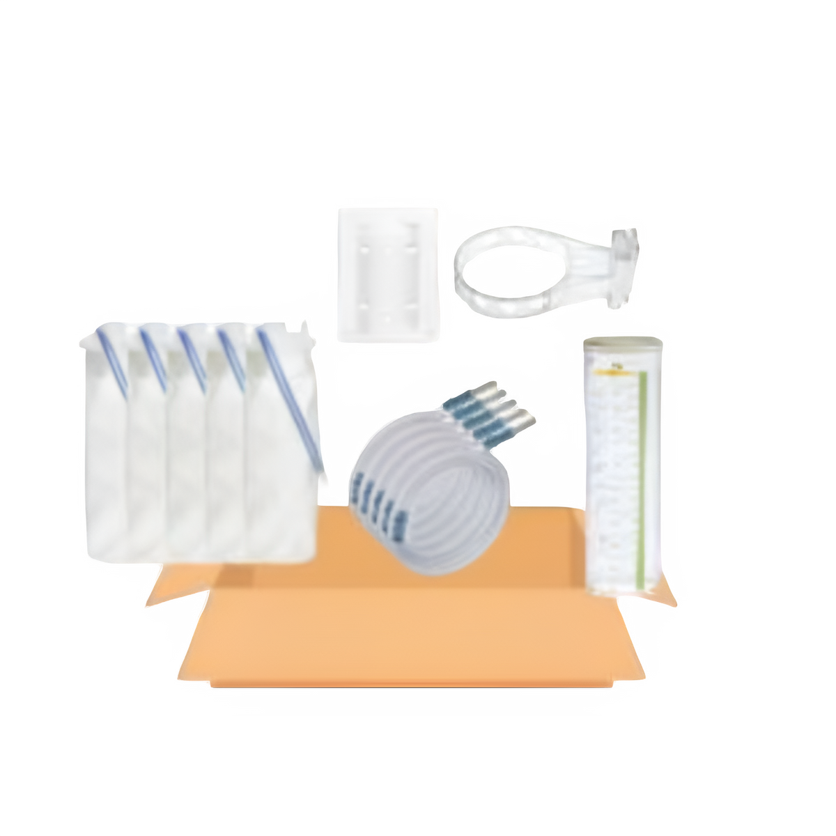 Soporte de pared para canister de 3000 ml de aspirador de succión continua Beracah Médica con accesorios.