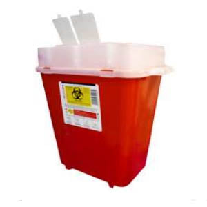 Contenedor de punzocortantes Beracah Medica, de polipropileno, con capacidad de 7.5 a 9.4 litros, para residuos peligrosos.