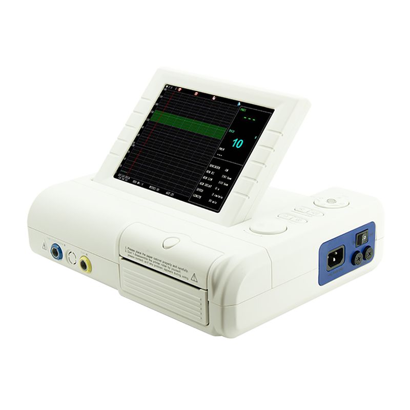 Monitor cardiotocógrafo Beracah Médica con pantalla a color de 8 pulgadas, diseñado para monitoreo fetal sencillo y confiable.