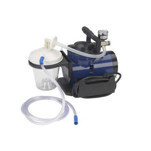 Aspirador de secreciones Beracah Medica modelo 18600 para eliminar flemas, con tubo y accesorios visibles en la imagen.