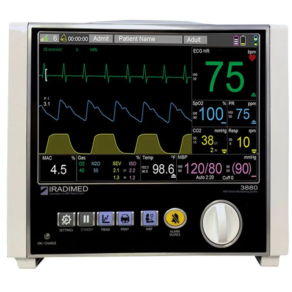 Monitor para signos vitales de 10.2" para MRI Beracah Medica, con ECG, SPO2, NIBP y ETCO2, equipo médico para resonancia.