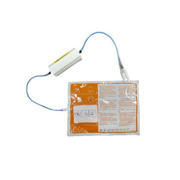 Parche electrodo pediátrico para desfibrilador AED7000 de Beracah Medica, accesorio para emergencias médicas y resucitación.