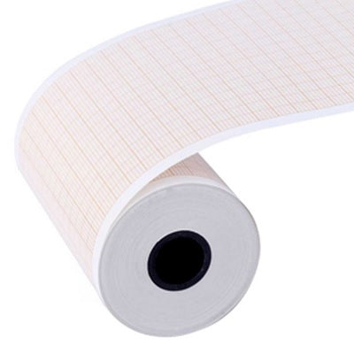 Papel para ECG Beracah Medica, de 11cm x 25m, en paquete con 10 rollos, para uso en electrocardiogramas.