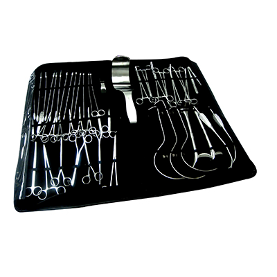 Equipo de colecistectomía de 28 piezas MSI de acero alemán, herramientas quirúrgicas premium, en estuche organizado.