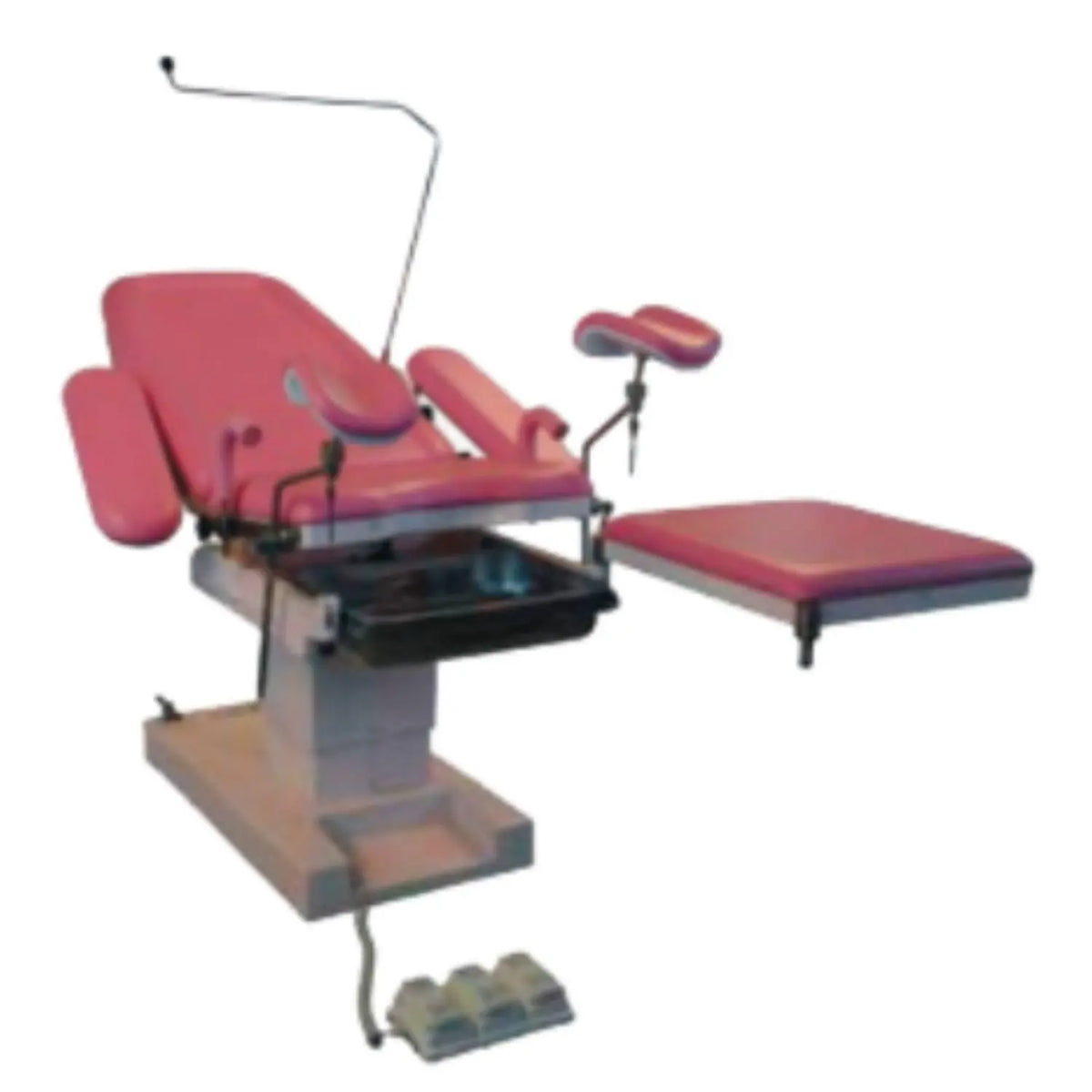 Mesa de operaciones obstétrica eléctrica Beracah Medical ecoBase 6500, con superficie ajustable y estructura robusta.