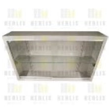 Vitrina de 90 cm contra muro de acero inoxidable MSI de Beracah Medica, con estructura de lámina metálica y diseño resistente.
