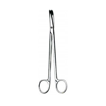 Tijeras Metzenbaum estándar de 18 cm curva de la marca Beracah Médica, con mango ergonómico y hoja afilada para cirugía.