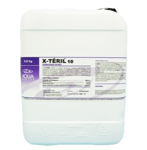 Desinfectante para máquinas de hemodiálisis X-TERIL de Beracah Médica, 40 garrafas de 5 L, MSI para limpieza y desinfección.