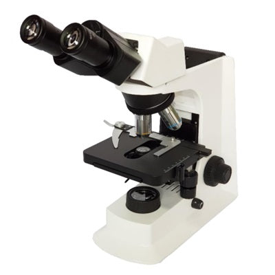 Microscopio binocular clínico Beracah Medica Prisma 2003 con objetivos y base estable, ideal para observaciones médicas y clínicas.