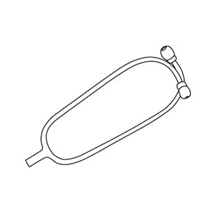 Arco cromado de fleje exterior para estetoscopio Beracah Medica, accesorio de refacción con acabado brillante.