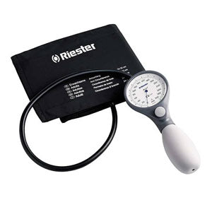 Baumanómetro aneroide RI-SAN de brazo en color gris, monitor de presión arterial analógico de la marca Beracah Medica