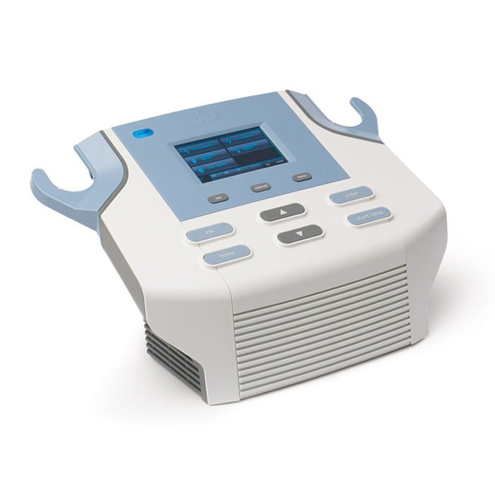Unidad de electroterapia y ultrasonido terapéutico BTL-4825S SMART de Beracah Medica, con pantalla y controles.