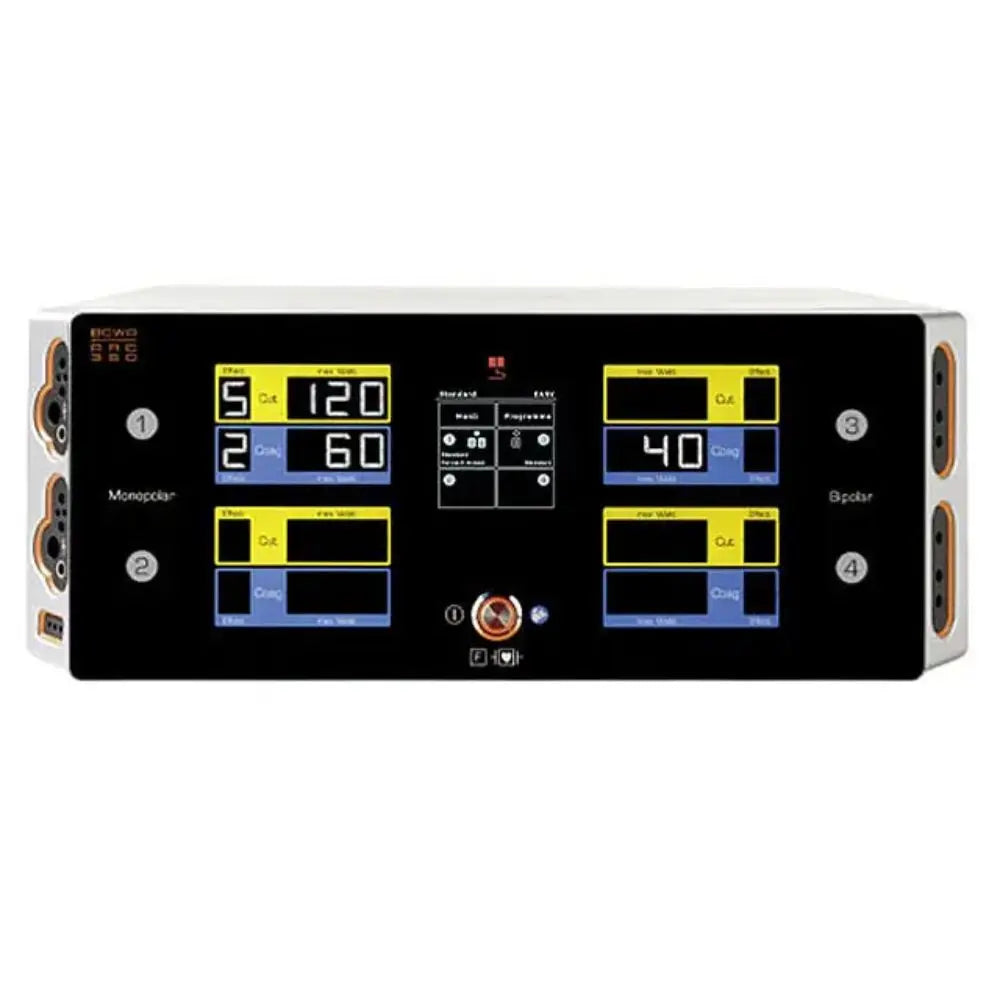 Equipo de electrocirugía ARC 350 de Beracah Medica, unidad para electrocirugía con controles y pantalla en la imagen.