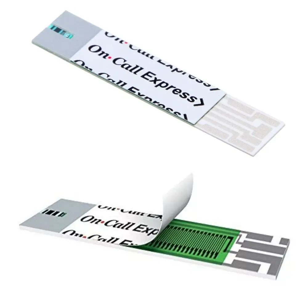 Tiras reactivas para glucometro Beracah Medica On Call Express y Voice, 20 cajas con 50 tiras (1000 unidades) en la imagen.