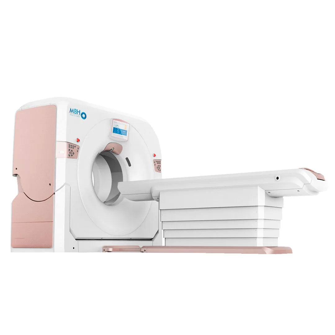 Tomógrafo de 128 cortes Beracah Medica MBH-720 con estación pro y escaneo de 360° para pacientes hasta 250 kg.
