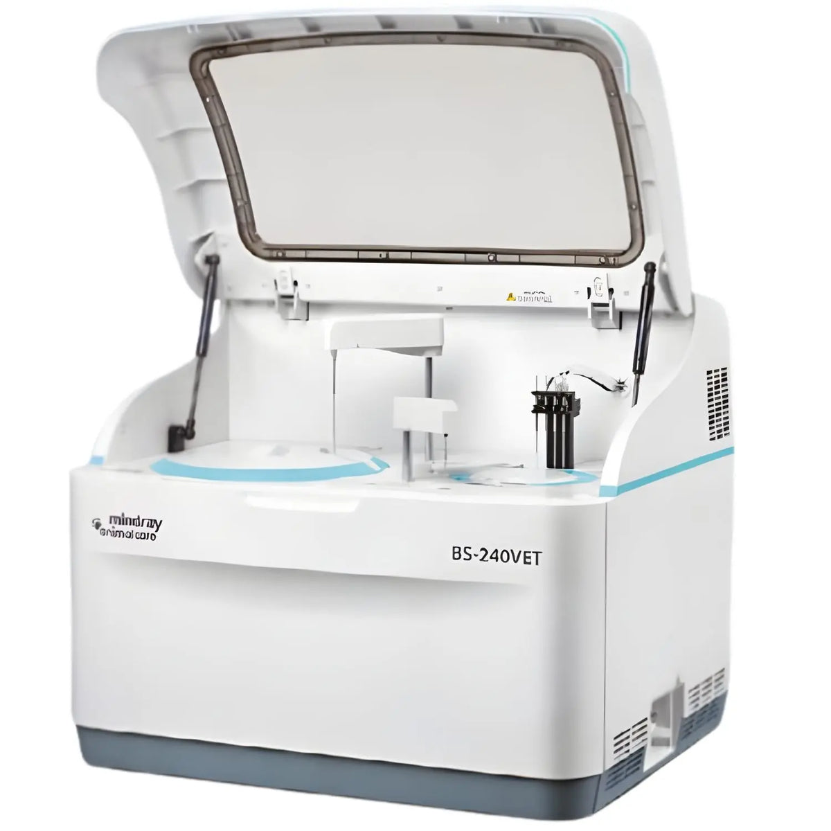 Analizador químico veterinario Beracah Medica BS-240 VET para análisis de hemoglobina, con pantalla y controles visibles en la imagen.