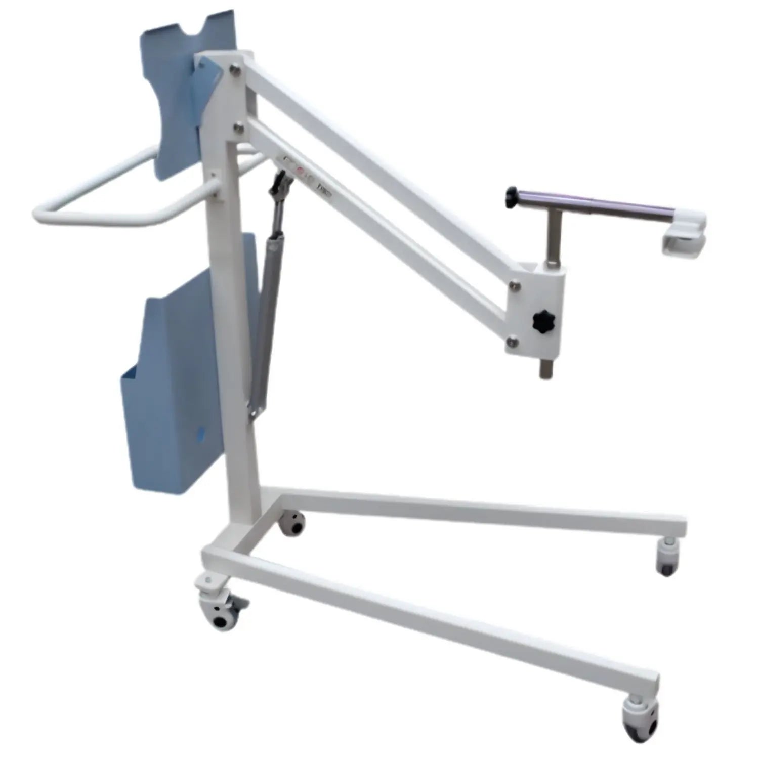 Carro trolley portátil para rayos X de la marca Beracah Médica, con ruedas y compartimentos para equipo de rayos X.