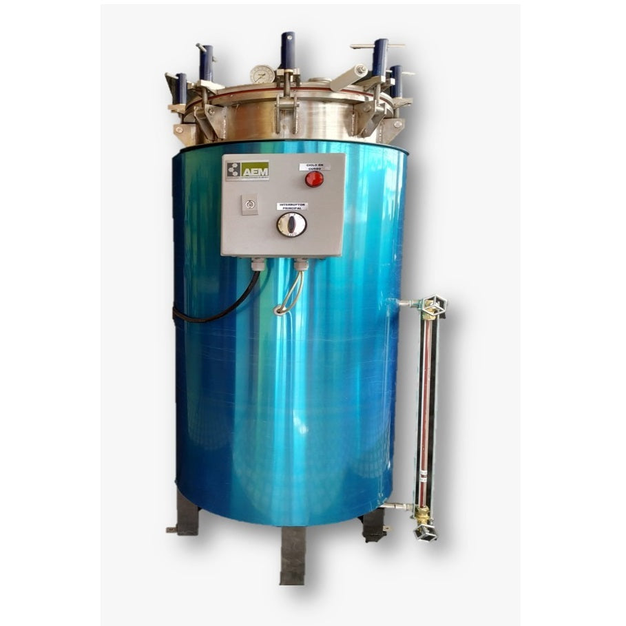 Autoclave vertical digital de vapor Beracah Medica, capacidad 125 litros, cámara de 40x100 cm, para esterilización médica.