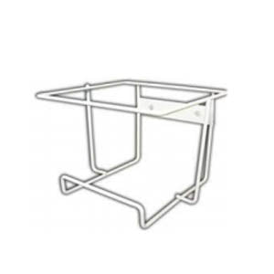 Canastilla sujetadora de pared para PC-4 de mobiliario médico Beracah Medica, con estructura metálica y compartimentos.
