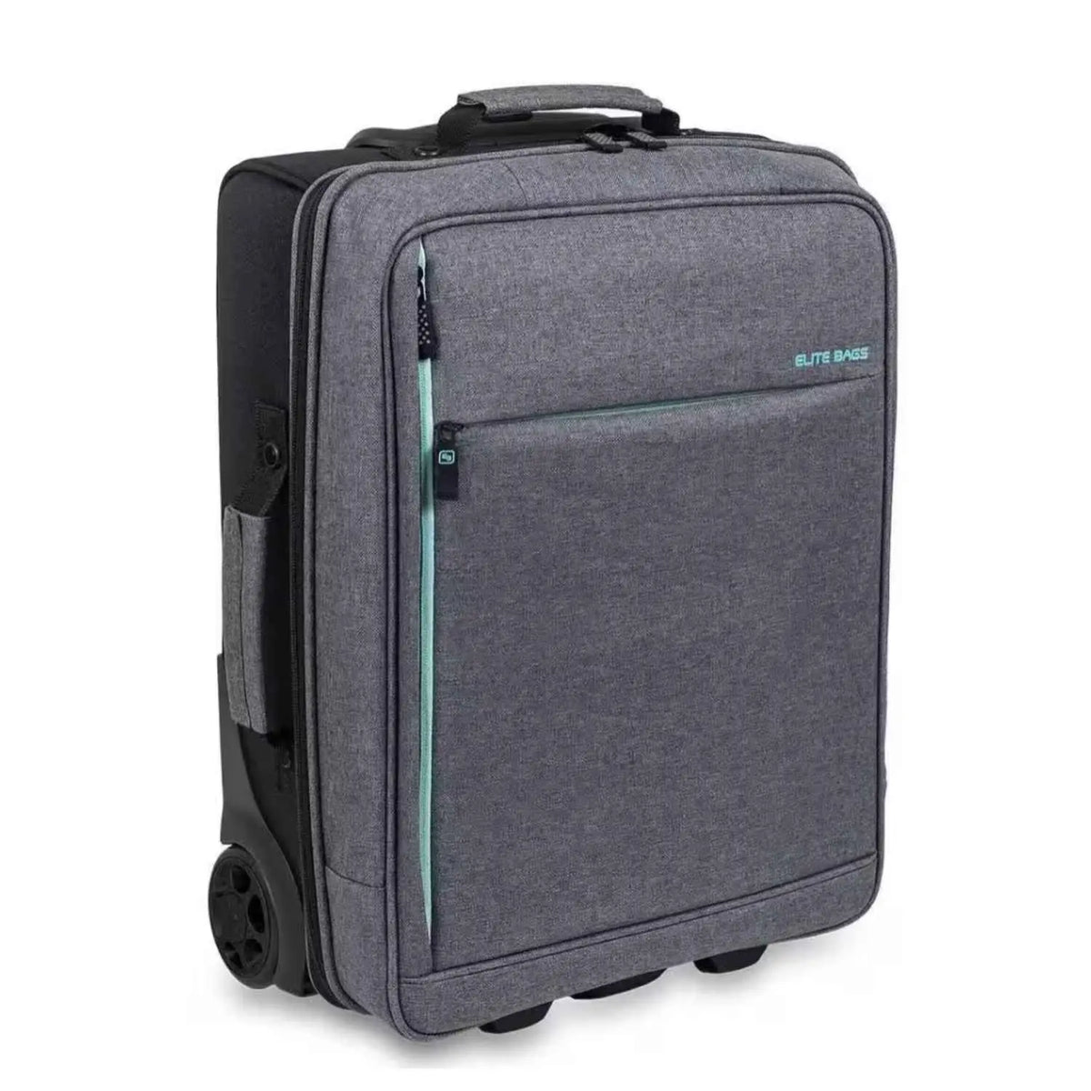 Mochila trolley vacía Beracah Médica modelo HOVI con ruedas para visitas domiciliarias, resistente y funcional.